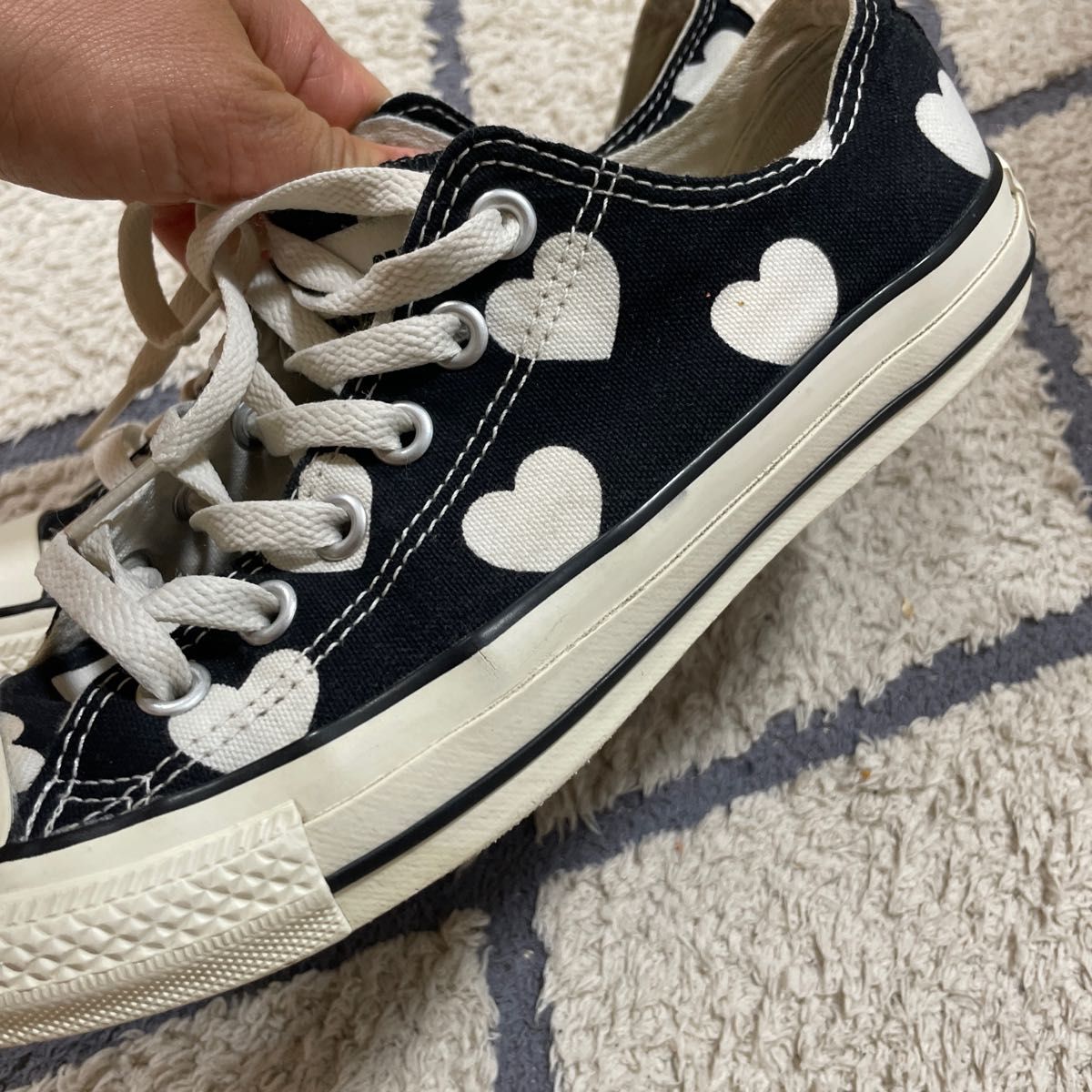 コンバース　ハート柄　ヴィンテージ　24.5センチ CONVERSE