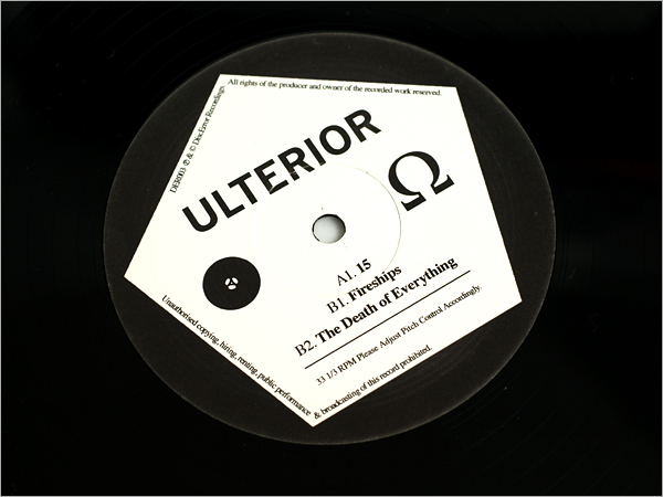 UK盤・12インチ・レコード● ULTERIOR ウルテリオル / 15 ( dark, noise, industrial, experimental, techno... )_UK盤12インチレコード/ 3トラック/再生良好