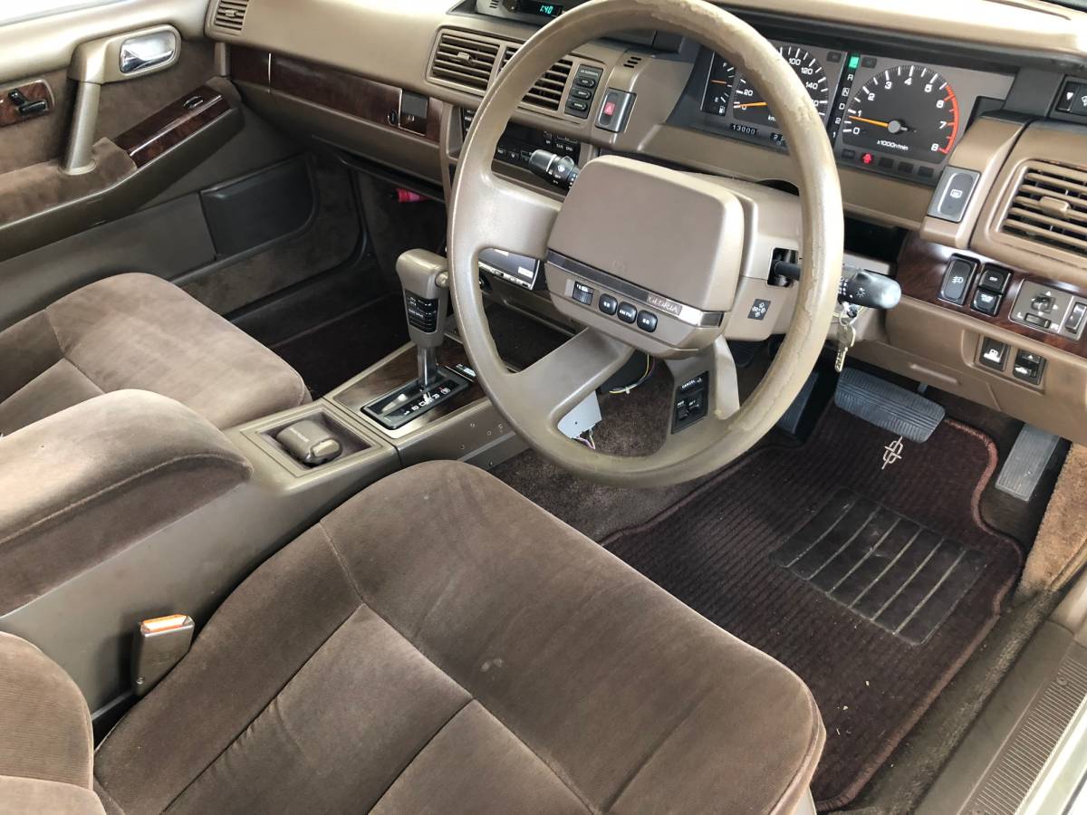  Nissan Gloria Heisei era 1 year brougham VIP 3.0L turbo car inspection attaching air suspension real running car PAY31 that time thing Cedric Ced Glo 