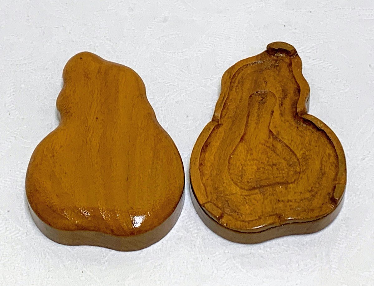 12113/ wooden karaki .. type inkstone case small box tree box paper tool China fine art 