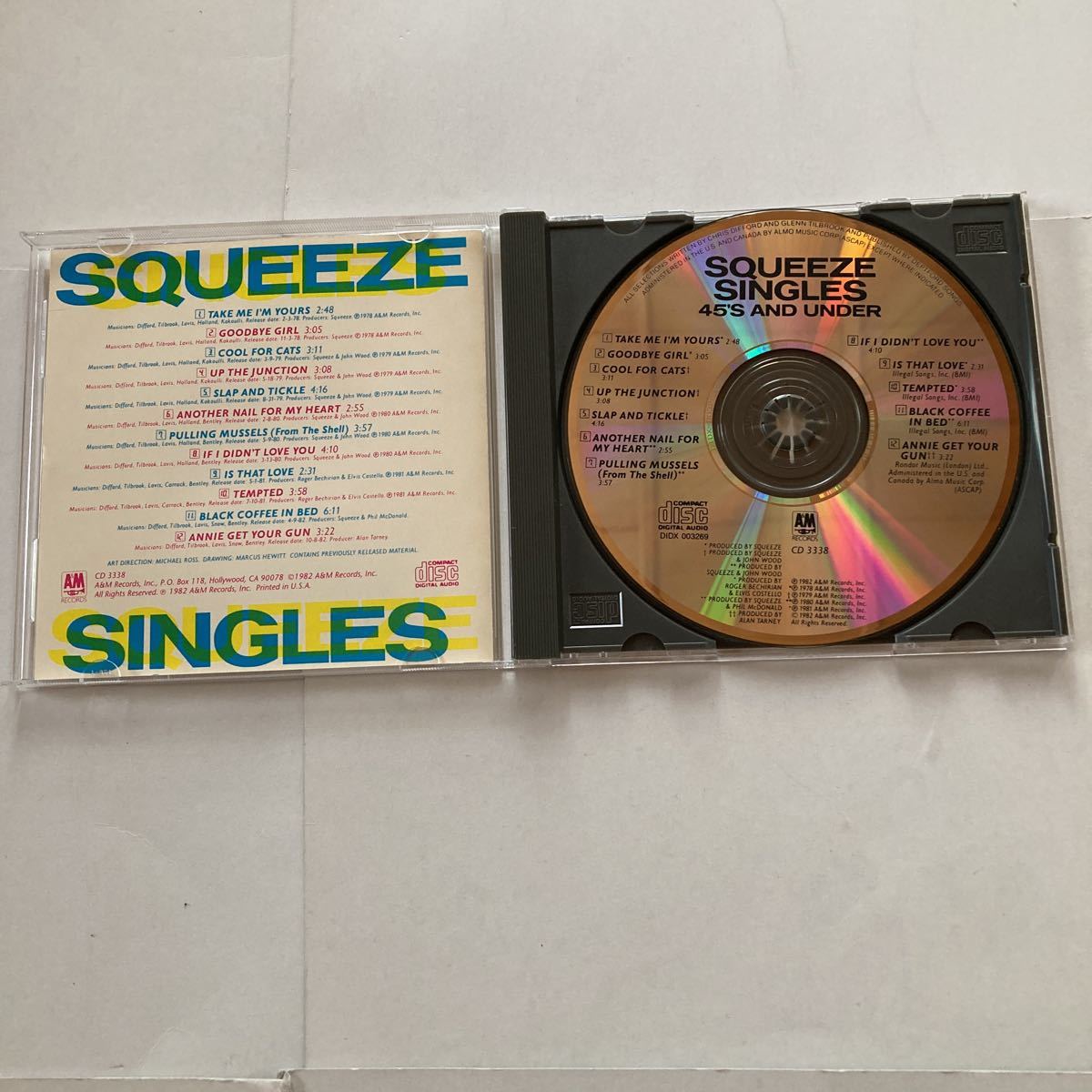 Squeeze Singles - 45's And Under スクイーズ NEW WAVE ニューウェーブ ポストパンク ポール・キャラック ポップロック パワーポップの画像2