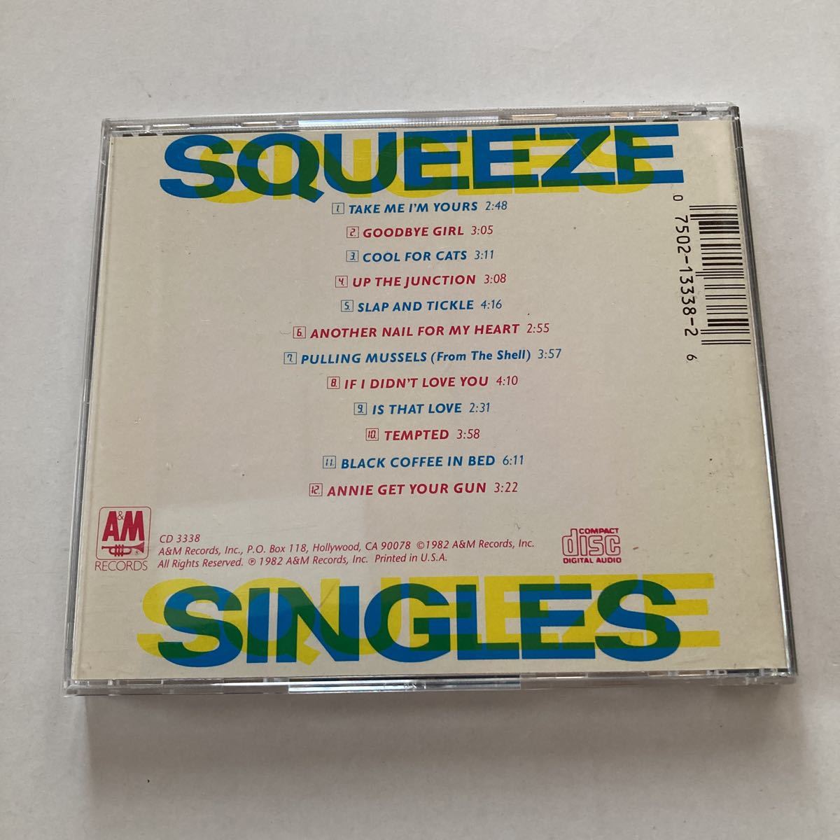 Squeeze Singles - 45's And Under スクイーズ NEW WAVE ニューウェーブ ポストパンク ポール・キャラック ポップロック パワーポップの画像4