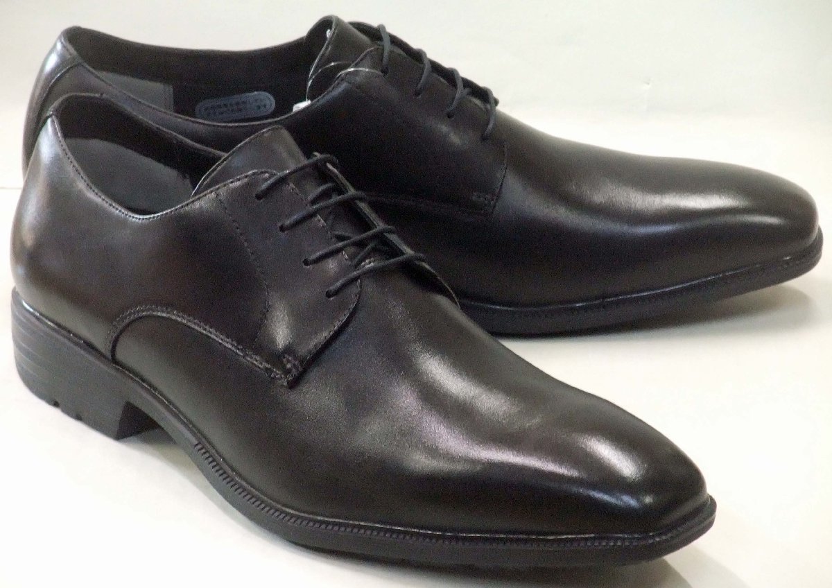 送料無料ムーンスター バランスワークス SPH4610 防水 本革 プレーントゥ ブラック 29.0cm 3E 外羽根 ビジネスシューズ 紳士靴