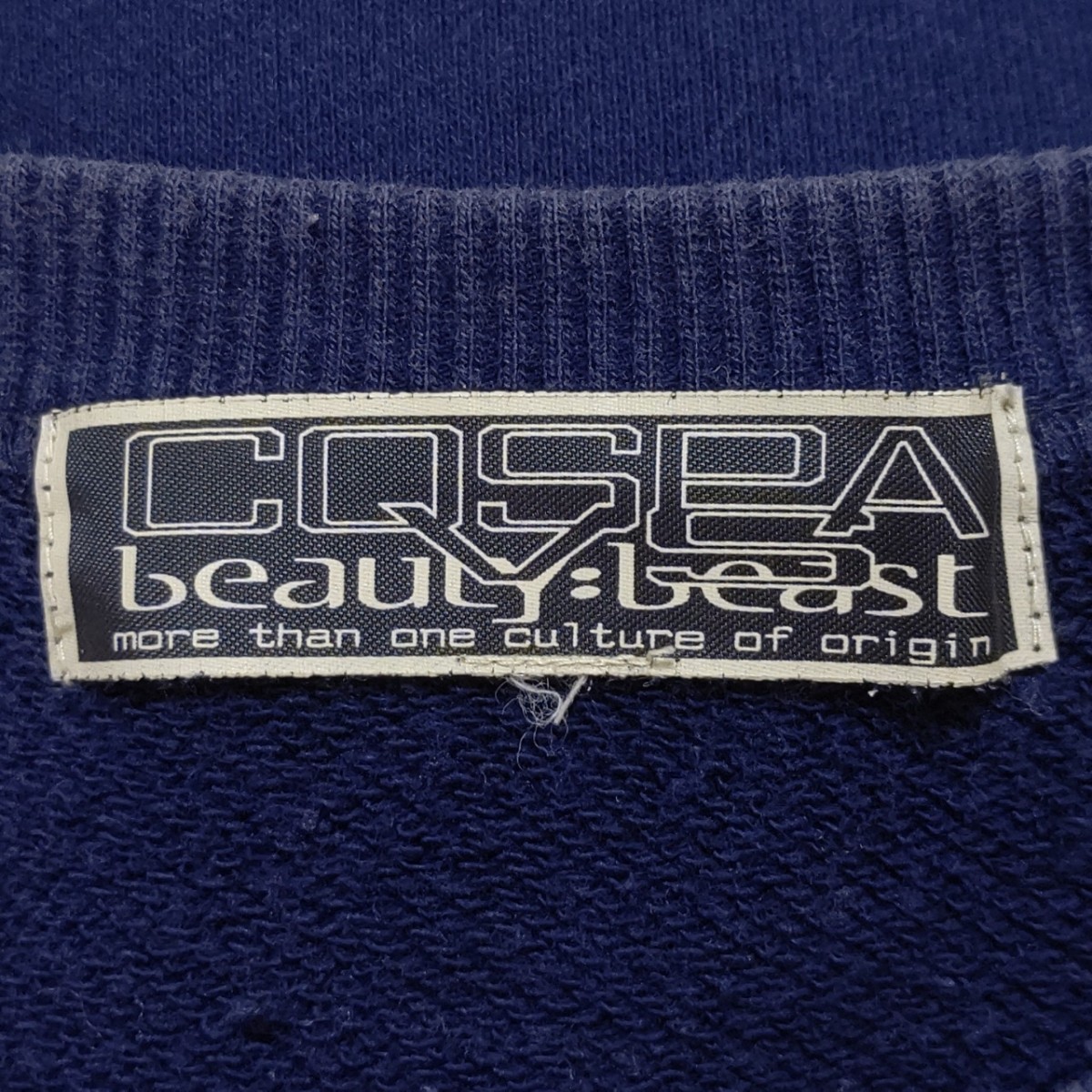 超希少【beauty:beas × COSPA】ビューティービースト コスパ デビルマン シレーヌ 刺繍 スウェット トレーナー 紺 トップス メンズ/45jt _画像7