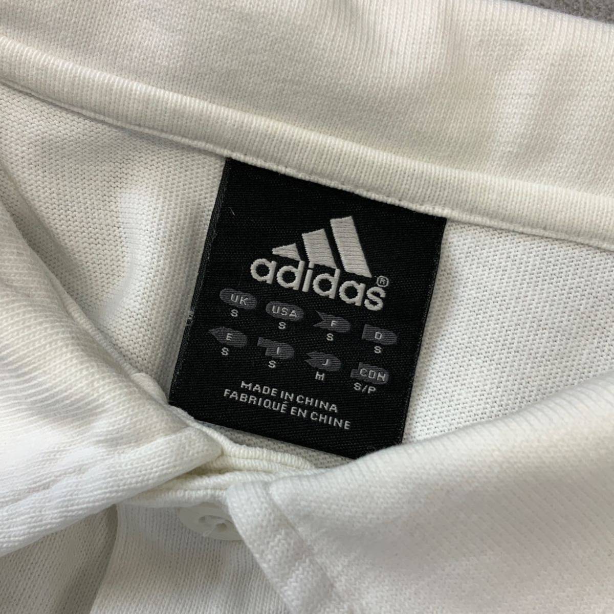 adidas Adidas свисток принт рубашка-поло с коротким рукавом мужской M размер белый черный Golf 