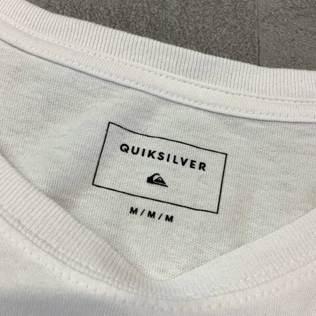 美品 Quick silver クイックシルバー プリント 半袖tシャツ メンズ Mサイズ ホワイト_画像7