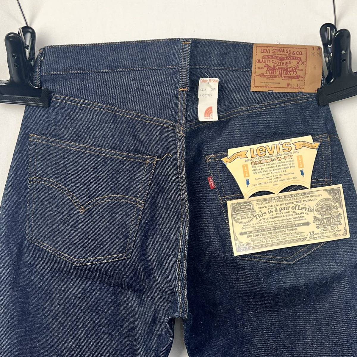 80s ビンテージ Levis リーバイス 501 66後期 66チェーン Red Line ジーンズ デッドストック 34/30_画像1