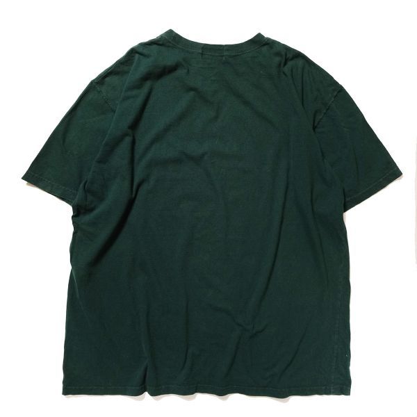 90's USA製 エディーバウアー クルーネック コットン Tシャツ 半袖 (XL) 緑 無地 90年代 アメリカ製 旧タグ オールド EddieBauer Y2K_画像2