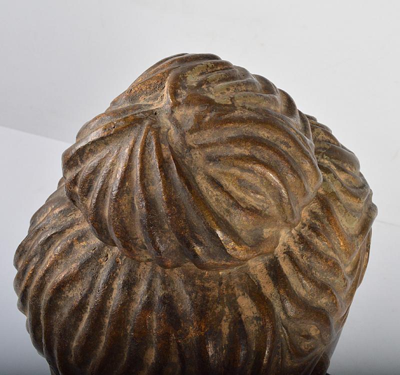 仏教美術 古銅鍍金 仏頭 仏像 木製台付 D R4397C 仏教美術 古銅鍍金 仏頭 仏像 木製台付 D R4397C