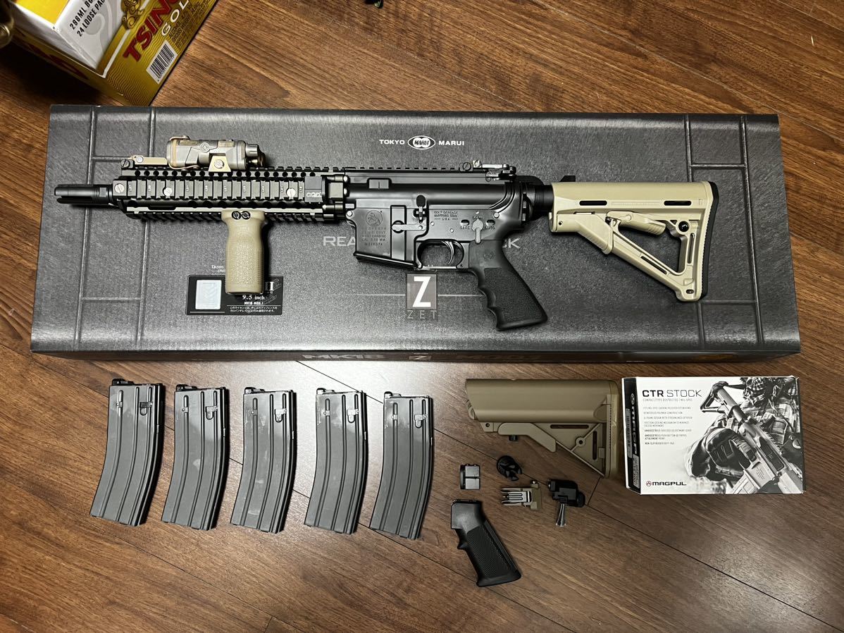 超美品 東京マルイ mk18 ガスブローバック フルセット MWS CQBR MP5 実物 マグプル CTR RVG PTW トレポン_画像1