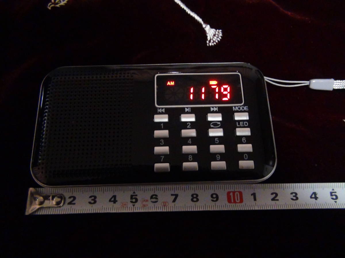 充電式AM FM ラジオ USB.ミニSDカード MP3P LEDライト !。2_画像6