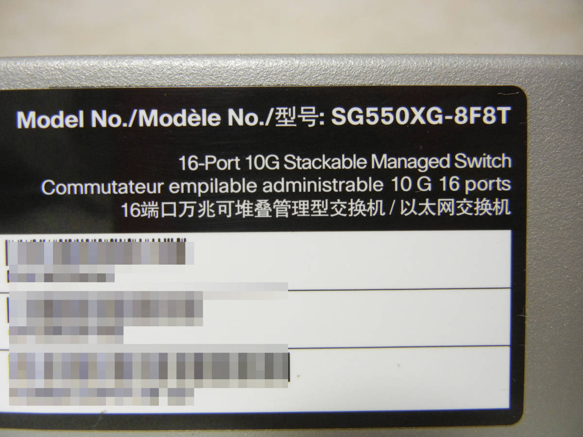 {}[ used ]Cisco SG550XG-8F8T Cisco 550X series start  Cub ru money jido switch the first period .