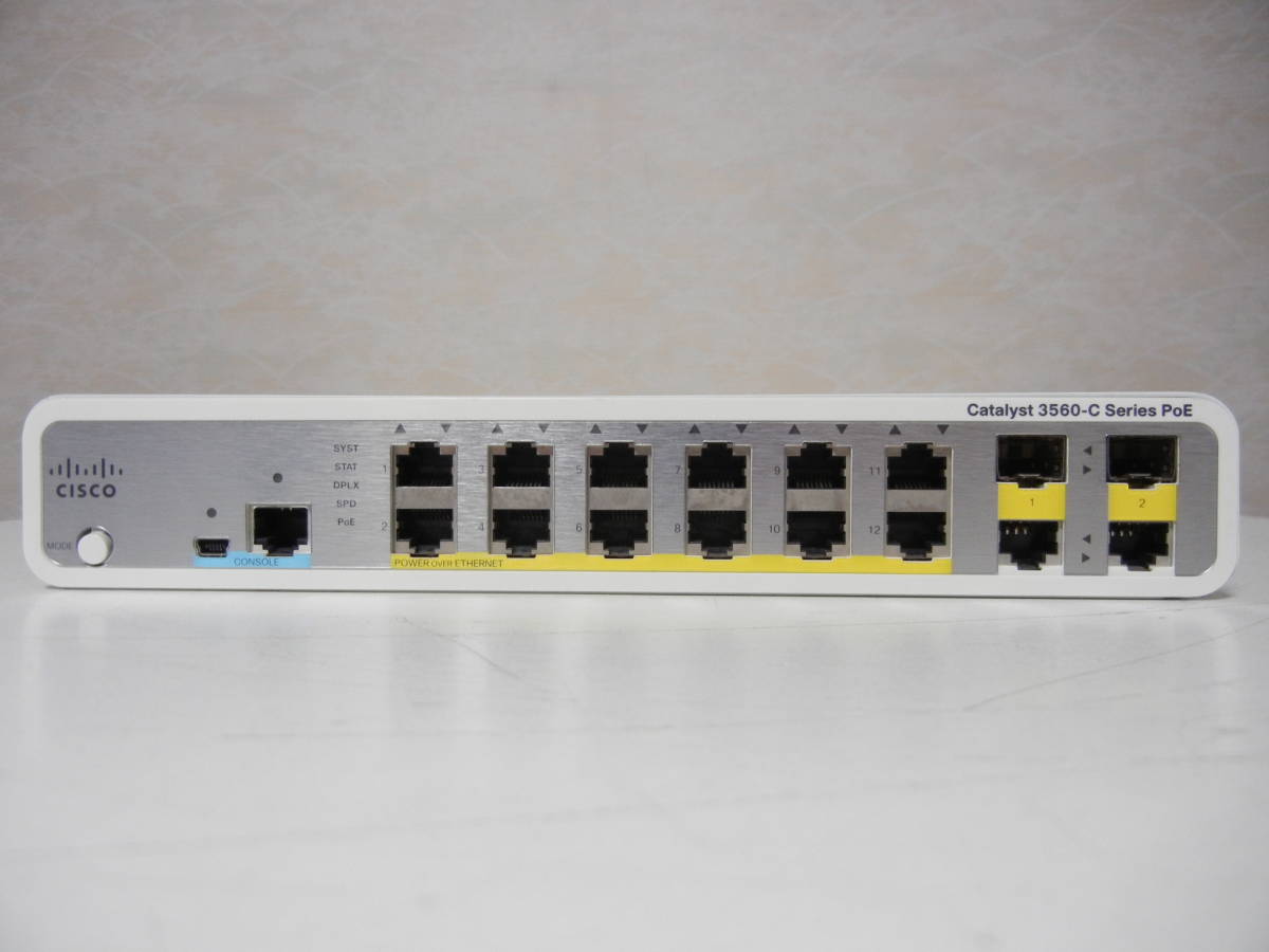 超目玉】 《》【訳あり中古】Cisco WS-C3560C-12PC-S Catalyst 3560-C