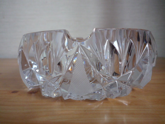 【本物・新品・未使用】BOHEMIA CRYSTALボヘミア クリスタルガラス/Hand Cut Lead Crystal/灰皿/アッシュトレイ/お香台/キャンドルホルダー_画像5