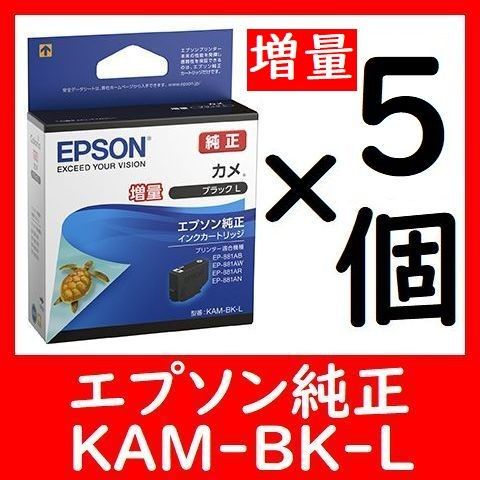 5個セット KAM-BK-L 純正 増量タイプ ブラック カメ 推奨使用期限2年以上 KAM BK L