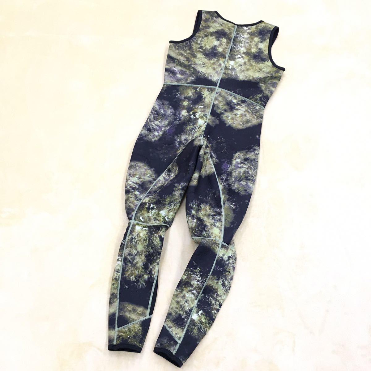 MYLEDI Neo pre n3mm thickness super stretch wet suit camouflage -ju full suit shuno-ke ring men's top and bottom size XL