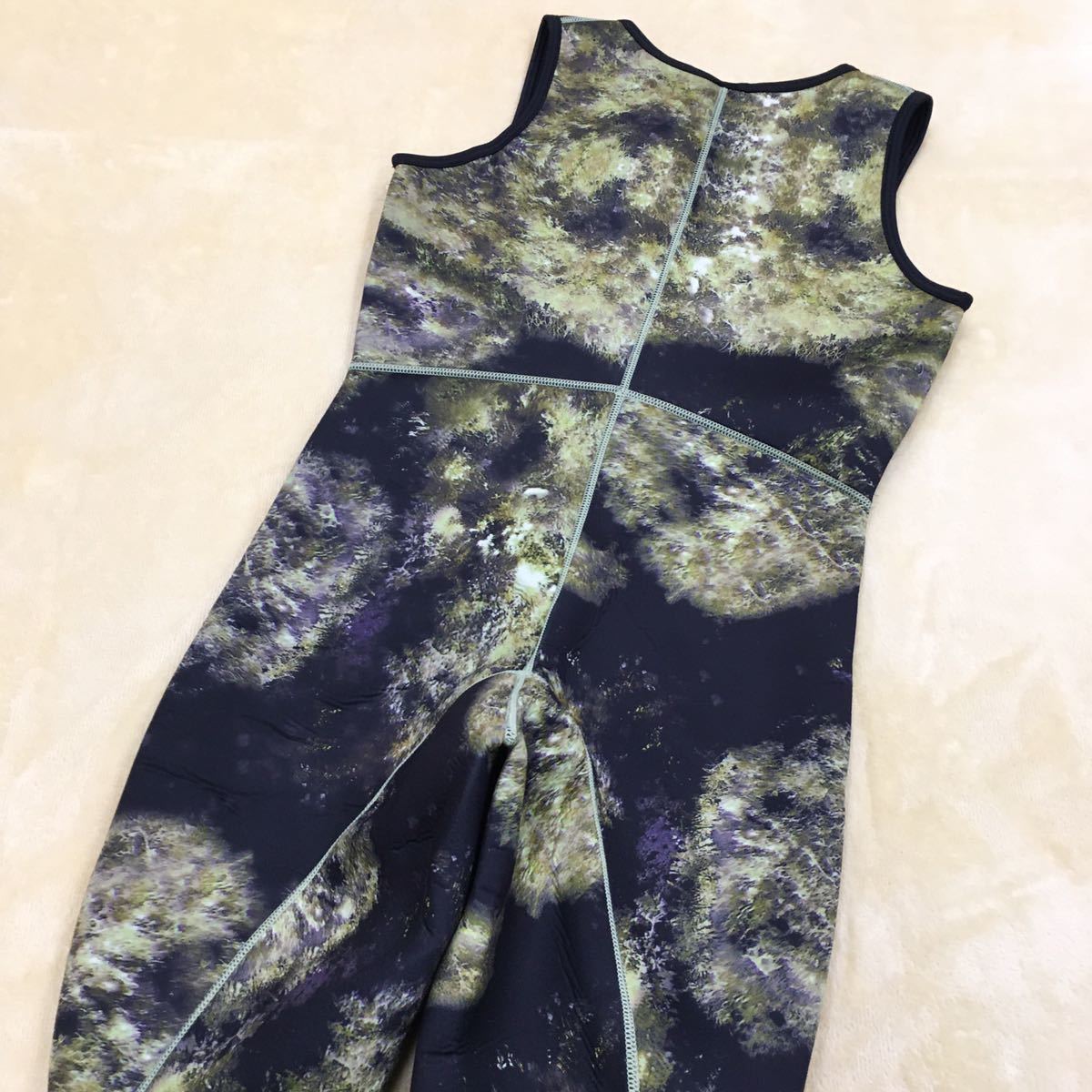 MYLEDI Neo pre n3mm thickness super stretch wet suit camouflage -ju full suit shuno-ke ring men's top and bottom size XL