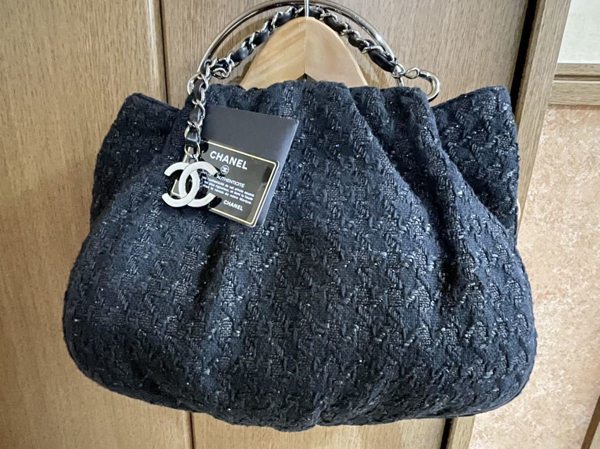 正規品 外見美品 シャネル CHANEL ココマーク ツイード ハンドバック