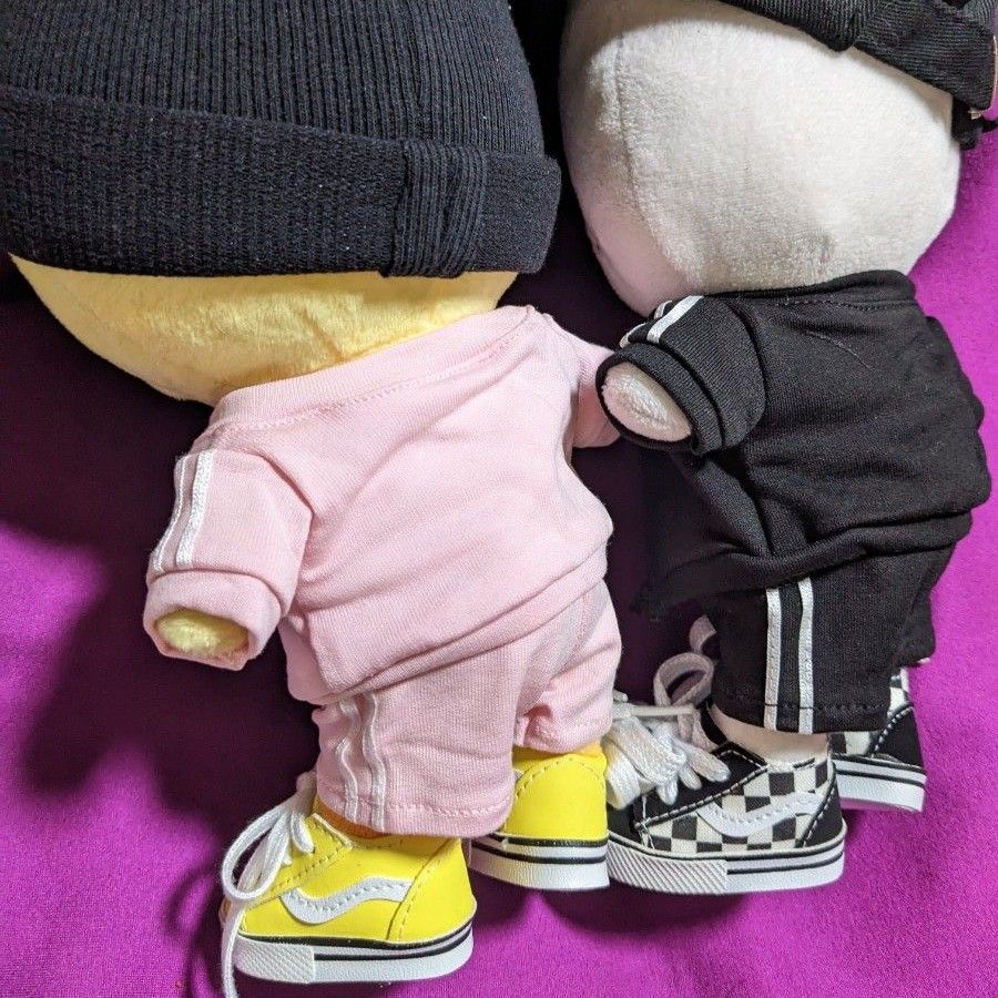 ★ドール用 ジャージ セットアップ ピンク ★ 20cm ぬいぐるみ BTS stray kids スポーツウェア 服