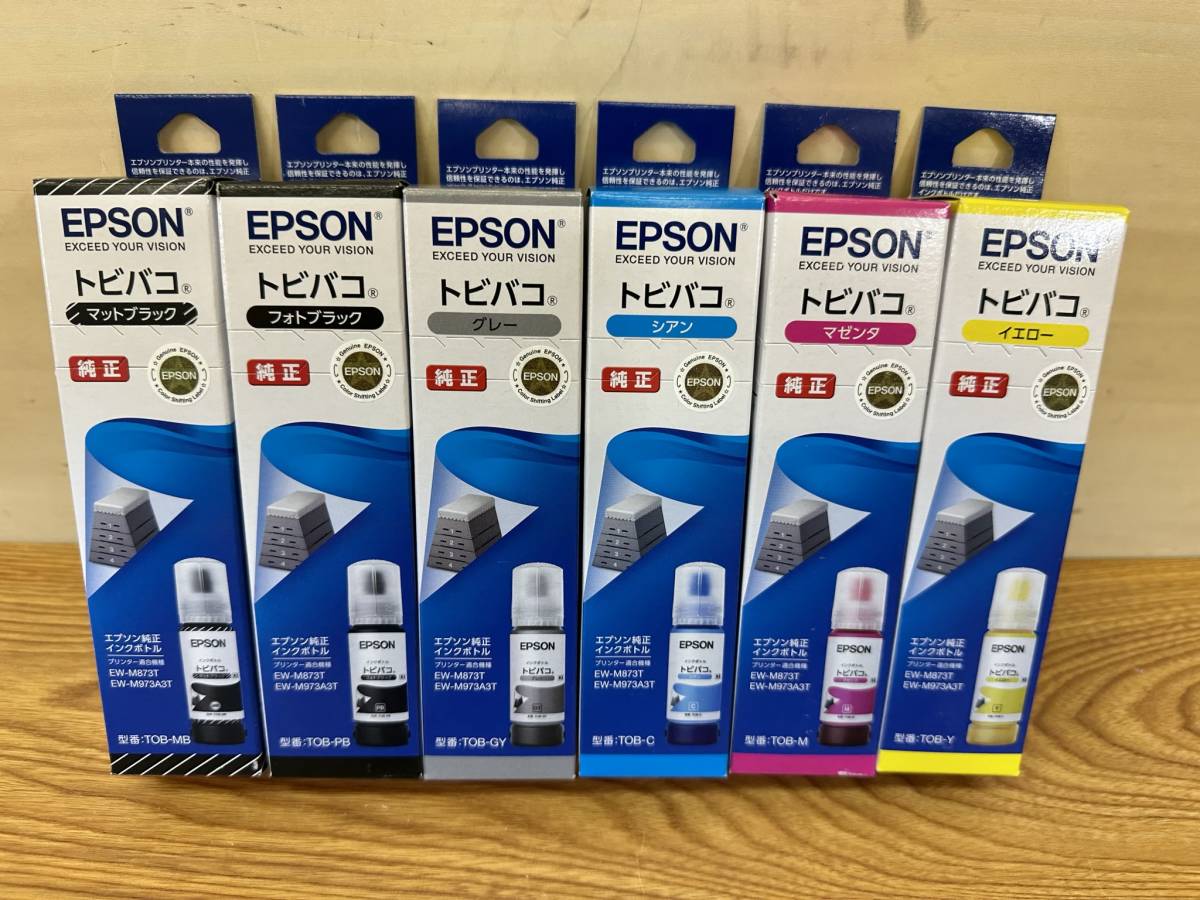 新品未開封 EPSON◇純正インク トビバコ 6色セット◇TOB-MB/PB/GY/C/Y