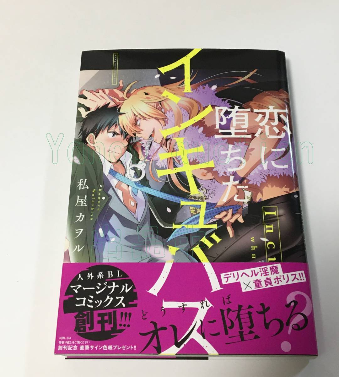 私屋カヲル 恋に堕ちたインキュバス イラスト入りサイン本 初版 私屋カヲル 恋に堕ちたインキュバス イラスト入りサイン本 初版