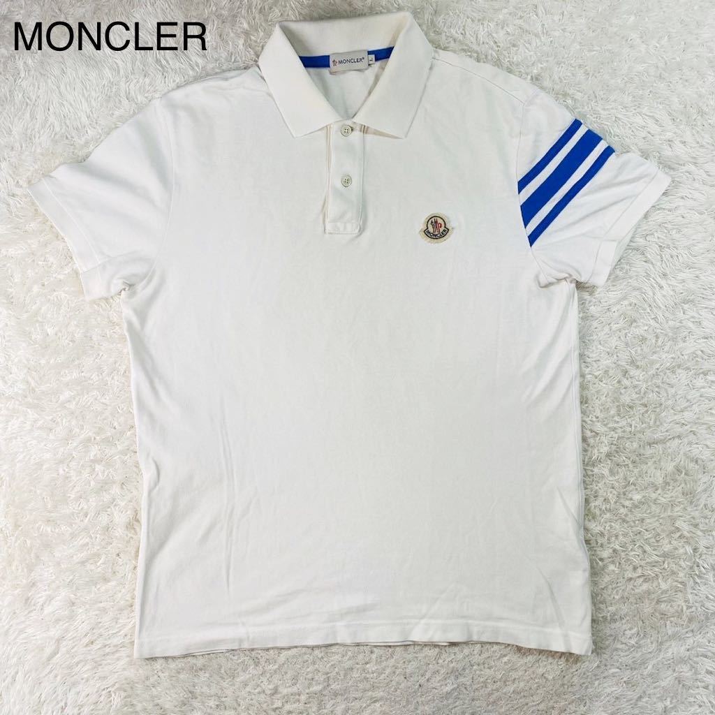 Moncler メンズポロシャツ 白 Lサイズ-