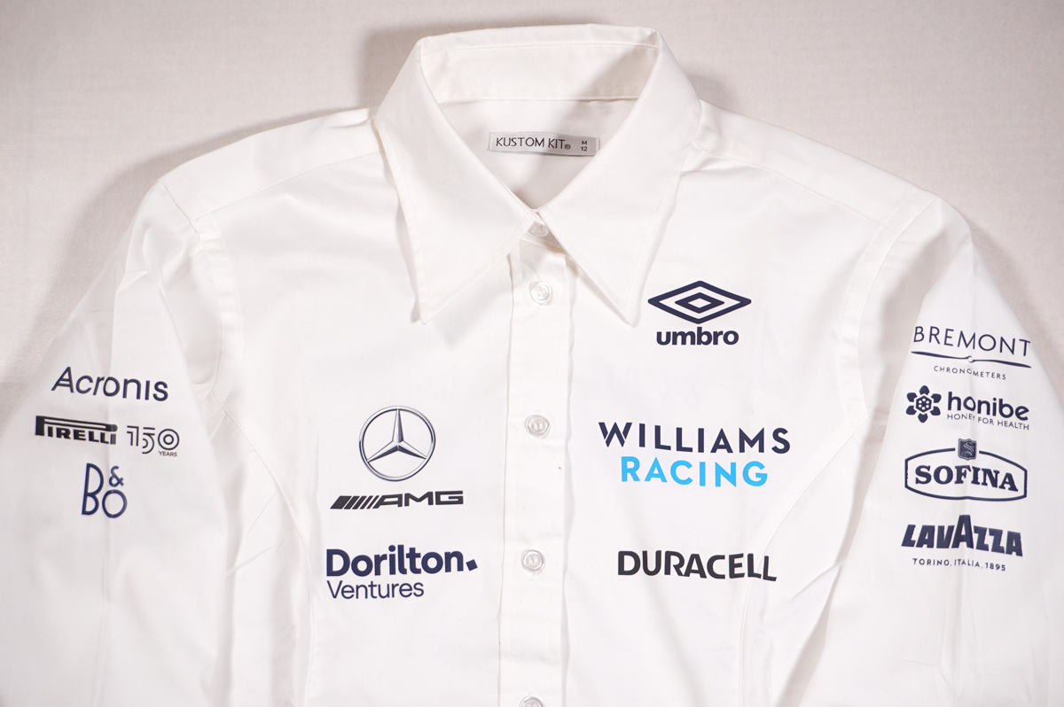 【非売品】 2022 ウィリアムズ F1 支給品 女性用 長袖 ブラウス M★ピットシャツ アルボン 日本GP_画像2