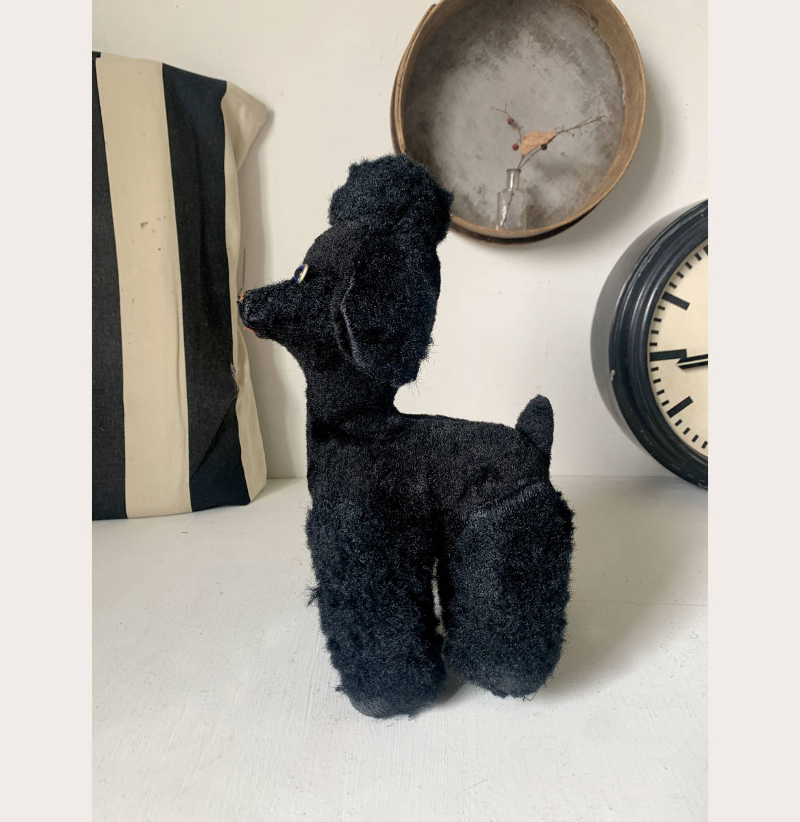 フランス 1940-60s 黒 トイ プードル 犬 ぬいぐるみ 木毛 オブジェ おもちゃ 猫 クマ ベア 民藝 美術 骨董 ヴィンテージ アンティーク 10