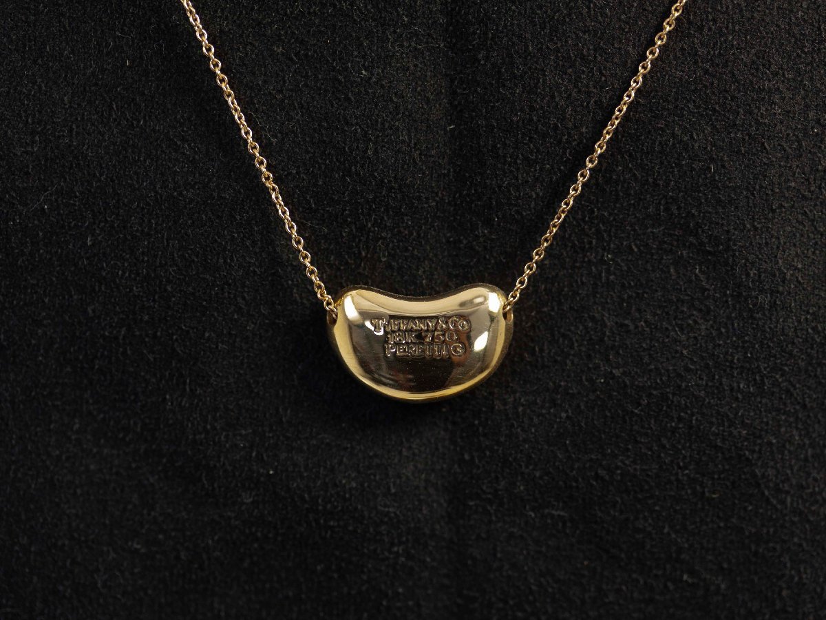 ティファニー エルサ・ペレッティ ビーン ネックレス K18(刻印750