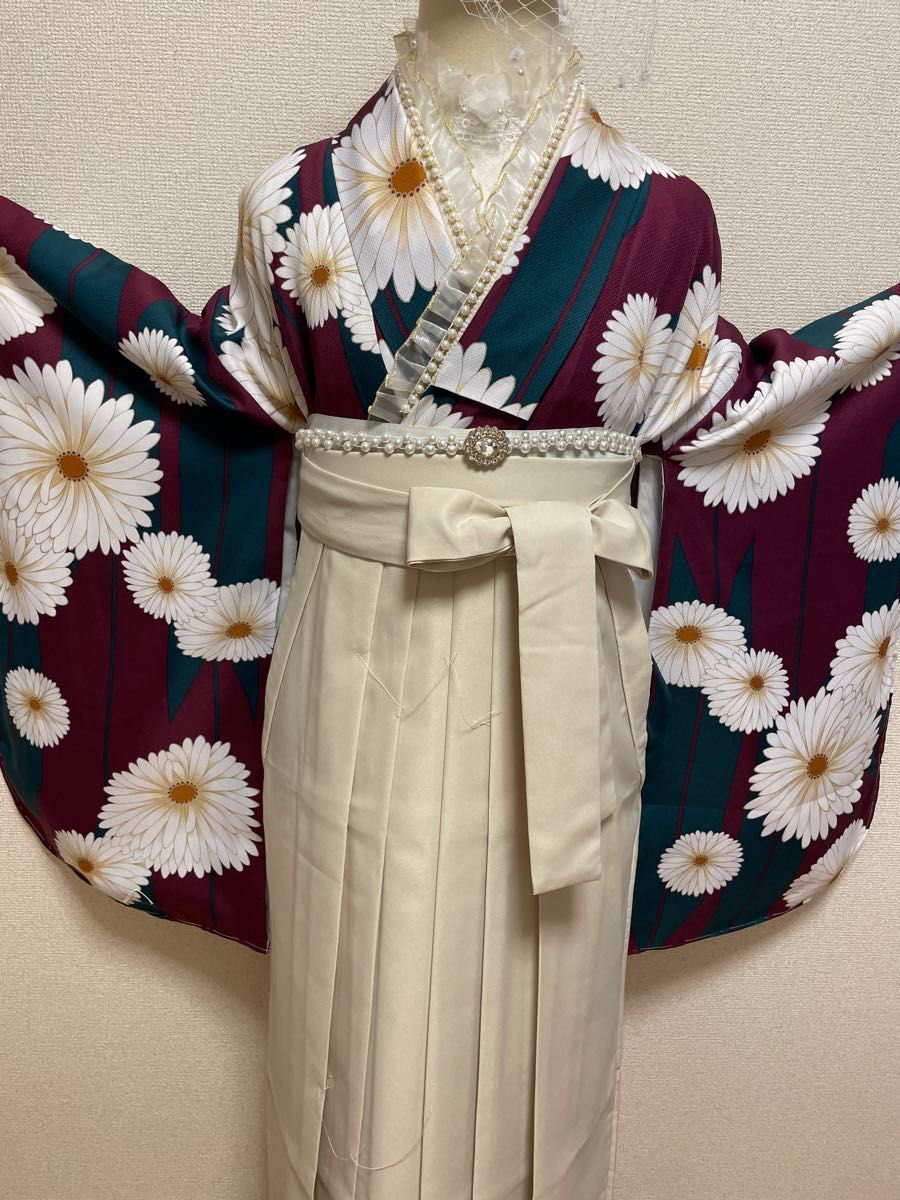 卒業式 レトロモダン二尺袖着物と袴、2点セット | noonanwaste.com