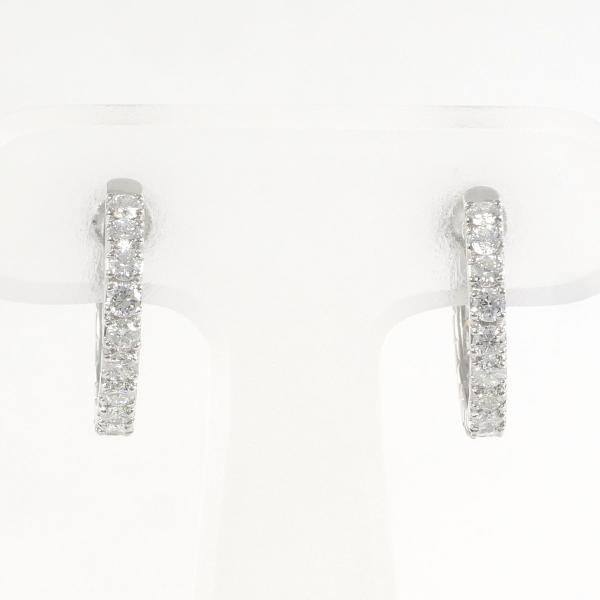 PT900 イヤリング ダイヤ 0.50 ×2 総重量約3.9g 美品 送料無料☆0315