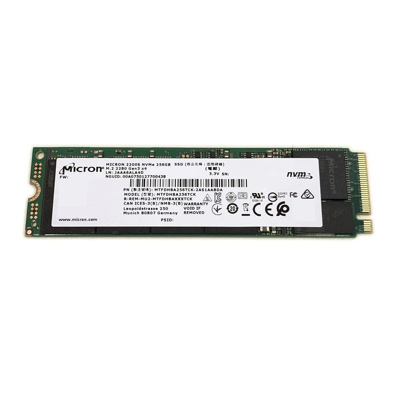Generic Micron SSD 256GB 2200S M.2 2280 80mm NVMe PCIe Gen3 x4 MTFDHBA