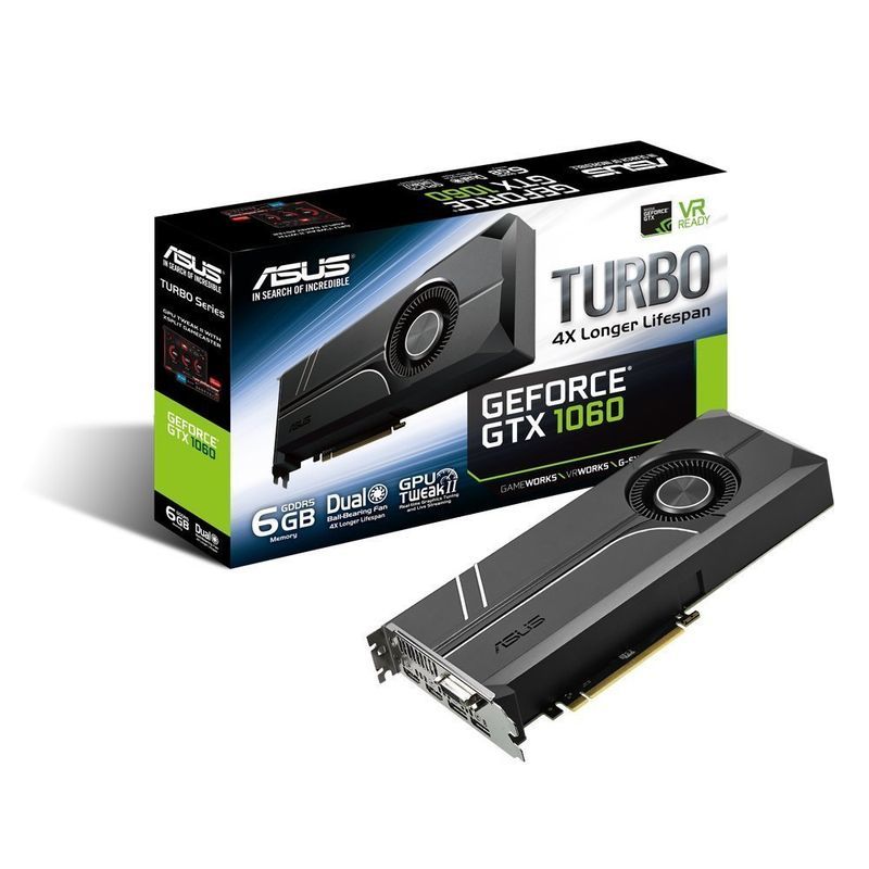 ASUS NVIDIA GeForce GTX1060搭載ビデオカード メモリ6GB TURBO-GTX1060-6G_画像1