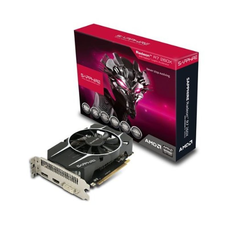  параллель импортные товары Sapphire Radeon R7 260X 2GB GDDR5 HDMI/DVI-I/DP OC Version PCI-Ex