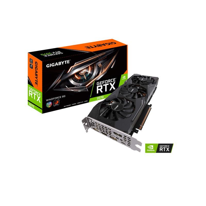 Gigabyte GeForce RTX 2070 Windforce 8G グラフィックカード 3X Windforce ファン 8GB_画像1