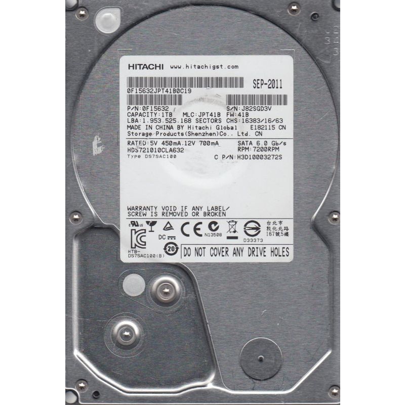 かわいい！ HDS721010CLA632 3.5ハードドライブ SATA 1TB Hitachi(日立