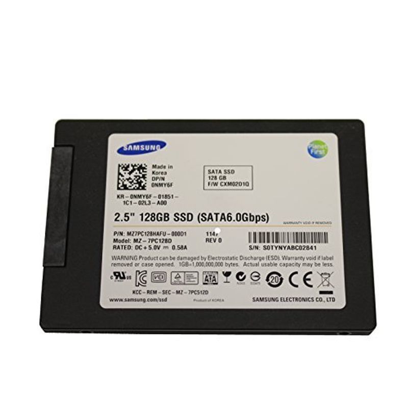 Genuine Samsung 2.5 128GB SSD SATA 6.0Gbps Hard Drive MZ-7PC128D 0NMY_画像1