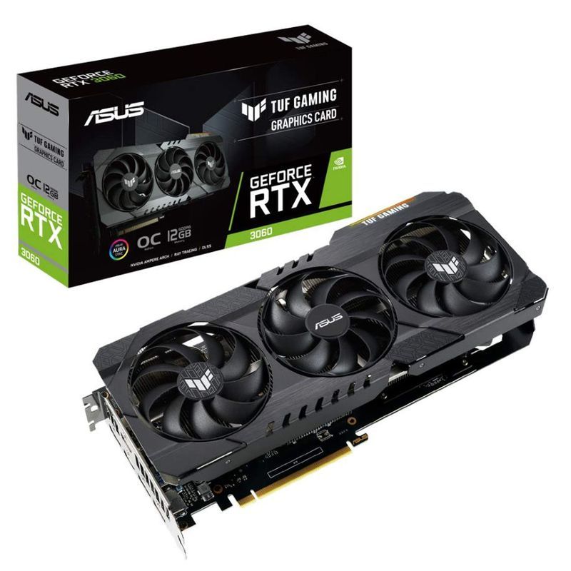 最安 NVIDIA ASUSTek GeForceRTX TUF-RTX3060-O12G-GAMING 12G 搭載