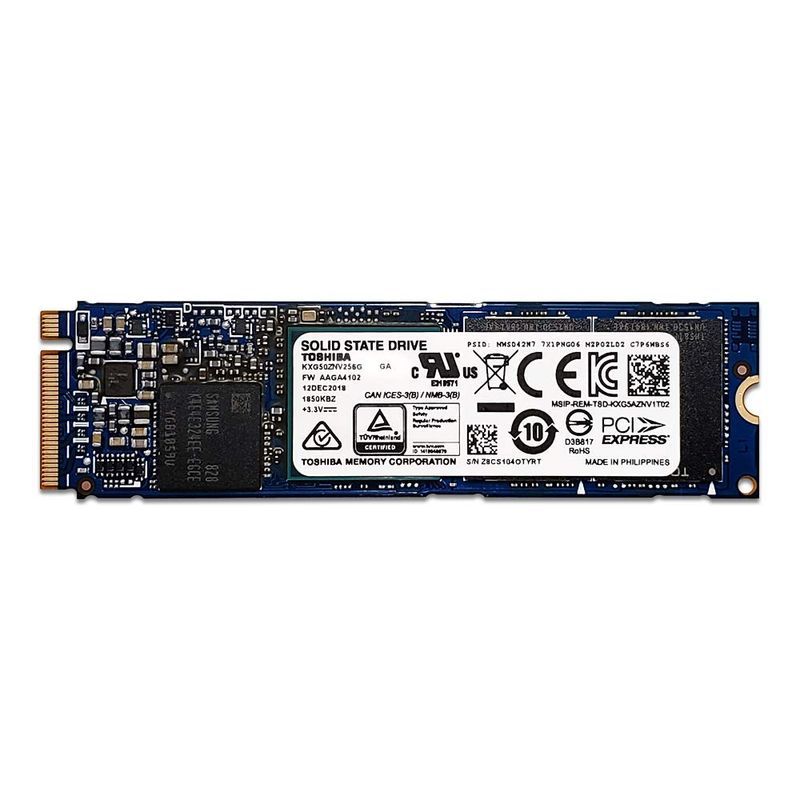  Toshiba 256GB XG5 одна сторона 80mm (2280-S2-M) M.2 PCI Express 3.1 x4 (PCIe Gen3 x4)