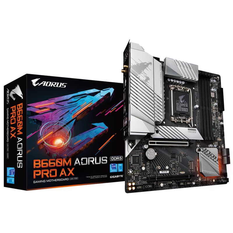 GIGABYTE B660M AORUS PRO AX Rev.1.x マザーボード Micro-ATX Intel B660チップセット搭_画像1