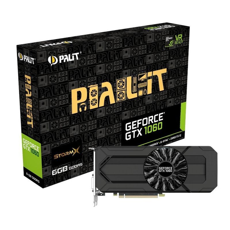 ショッピング人気 Palit NVIDIA GeForce GTX1060 6GB StormX(Dual-Link DVI-D1 / HDMI2.0b1
