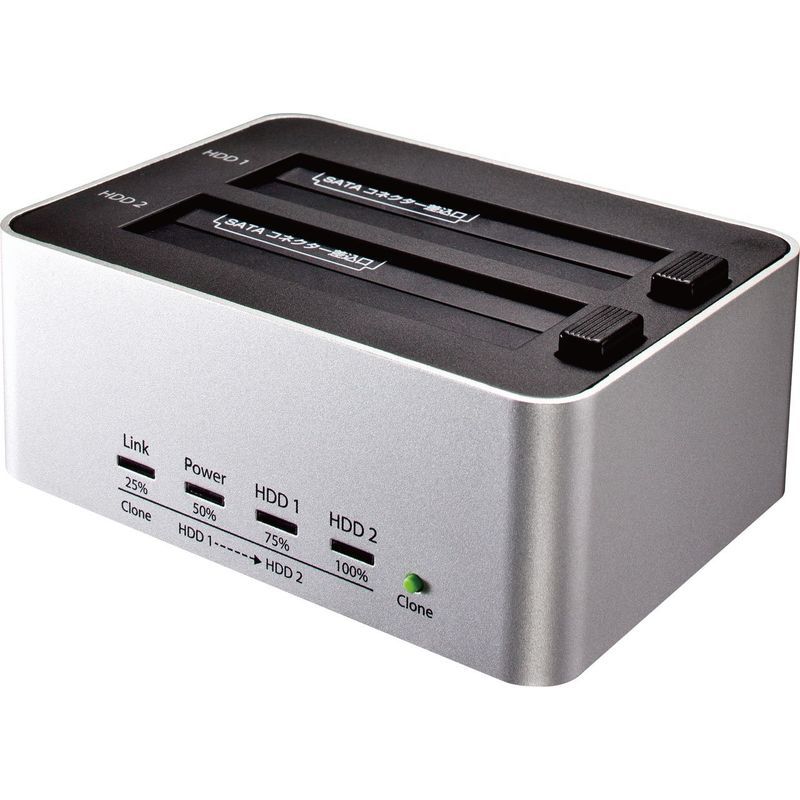 玄人志向 SSD/HDDスタンド 2.5型&3.5型対応 USB3.0接続 PCレスでボタン1つ、HDDまるごとコピー可能 KURO-DAC
