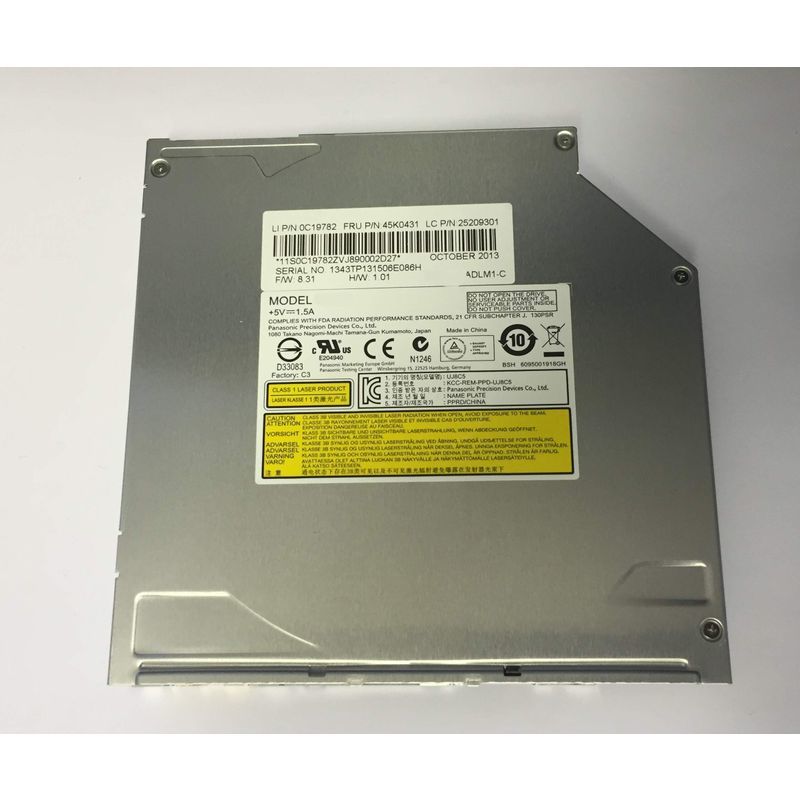 HP Z1 NONLs スロットロードSATA 8X DVDRW 660407-001 DL-8A4SH-HTS ベゼルドライブ付き