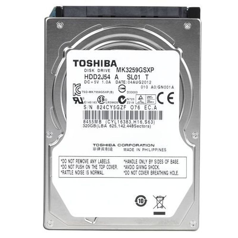 東芝 toshiba 2.5インチ 内蔵 ハードディスク 320GB SATA 3Gb/s 5400rpm キャッシュ 8GB 9.5mm