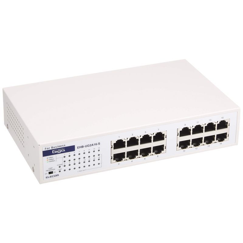 1年保証』 スイッチングハブ エレコム ギガビット EHB-UG2A16-S ループ
