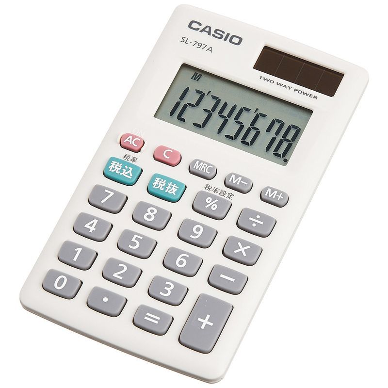 CASIO カードタイプ8桁表示電卓 SL-797A-N_画像1