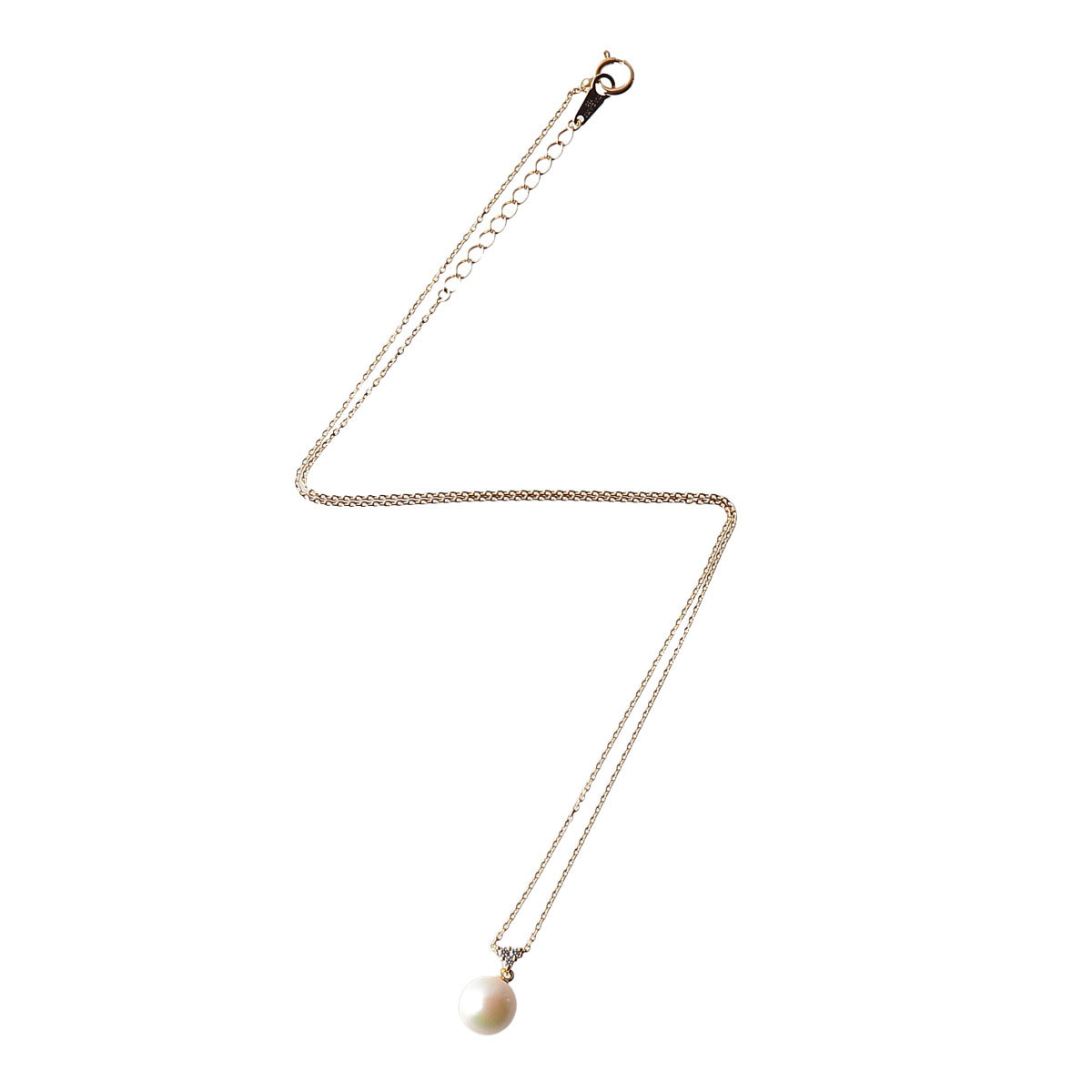 タサキ パール ダイヤネックレス ダイヤ0.03ct アコヤパール約8mm 42cm
