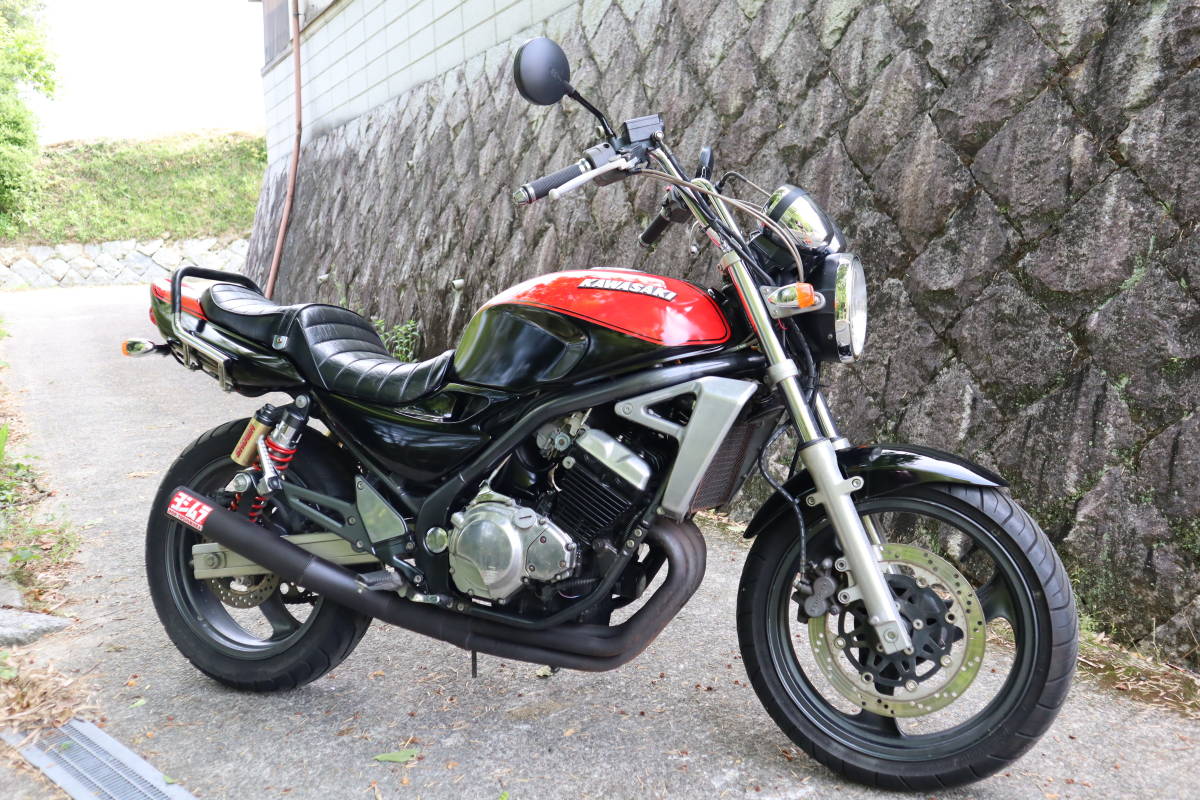 激渋火の玉カラー★タレハン★タックロール★ショート管★タンデムバー★GSX250FX「検 バリオス2★youtubeで車両の状態を確認できます★の画像1