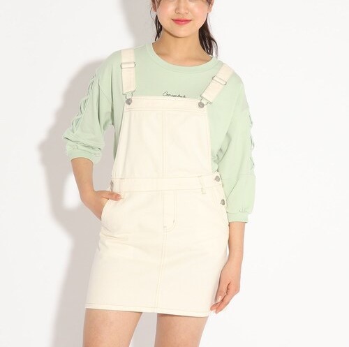 新品　PINK-latte　【ニコラ掲載商品】アソートミニジャンスカ　ライトベージュ(051)　15(150cm)　定価4389円