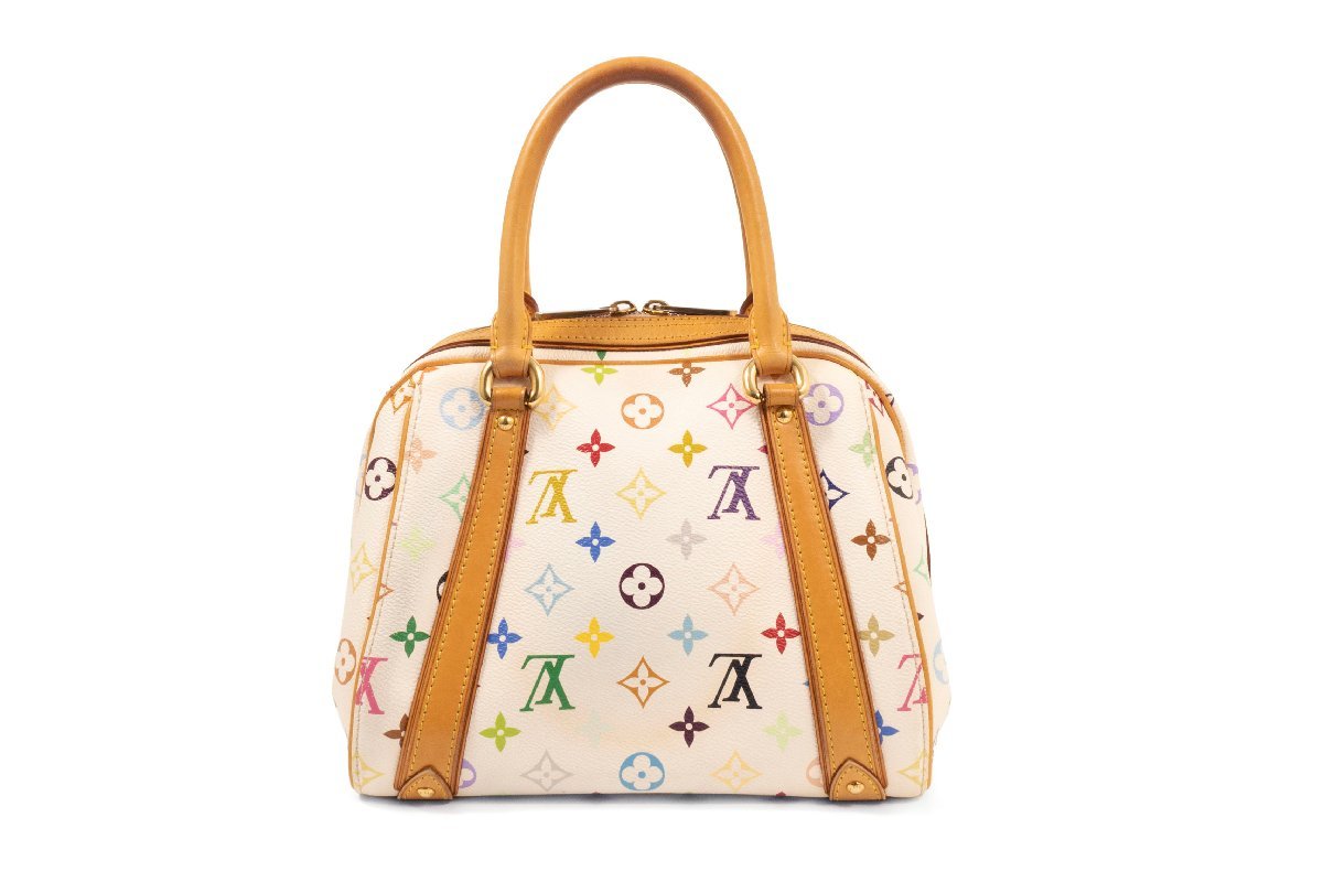 LOUIS VUITTON ルイヴィトン プリシラ M40096 ハンドバッグ モノグラム・マルチカラー キャンバス×レザー ホワイト×マルチ×ブラウン_画像2